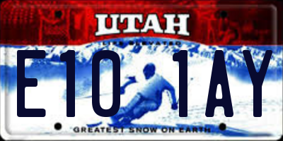 UT license plate E101AY