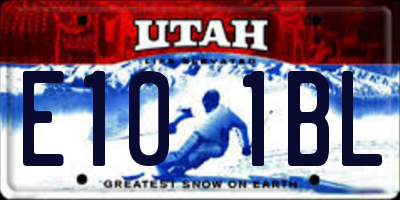 UT license plate E101BL
