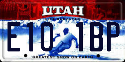 UT license plate E101BP