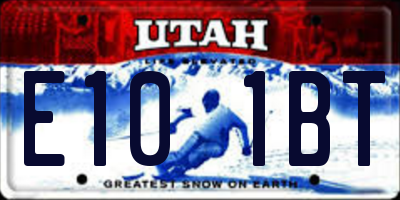 UT license plate E101BT