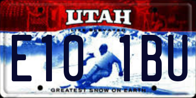 UT license plate E101BU