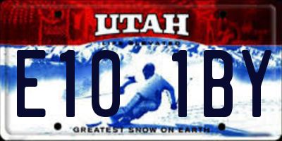UT license plate E101BY