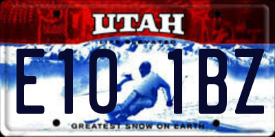 UT license plate E101BZ