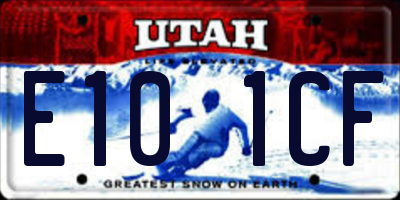 UT license plate E101CF