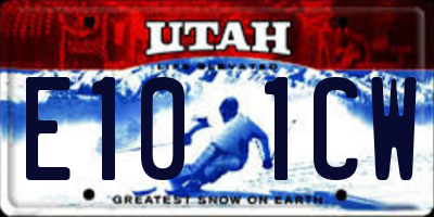 UT license plate E101CW