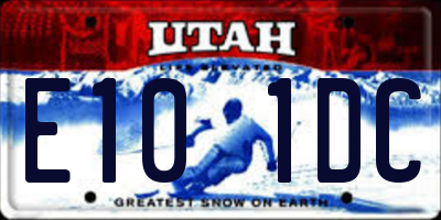 UT license plate E101DC