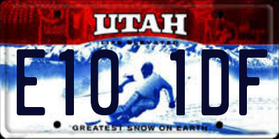 UT license plate E101DF