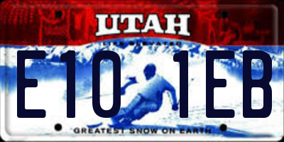 UT license plate E101EB