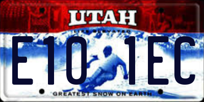 UT license plate E101EC