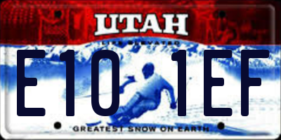 UT license plate E101EF
