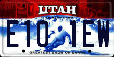 UT license plate E101EW