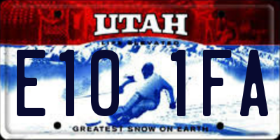 UT license plate E101FA