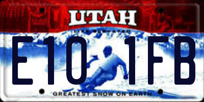 UT license plate E101FB