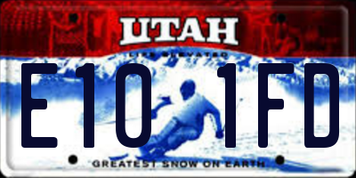 UT license plate E101FD