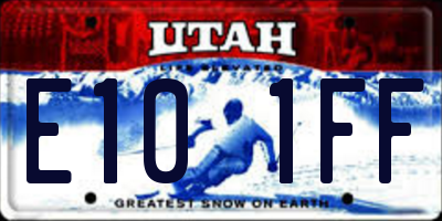 UT license plate E101FF