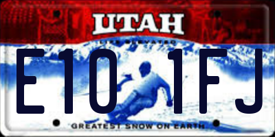 UT license plate E101FJ