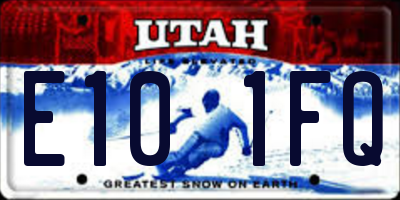 UT license plate E101FQ