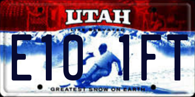UT license plate E101FT