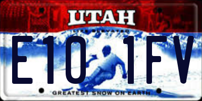 UT license plate E101FV