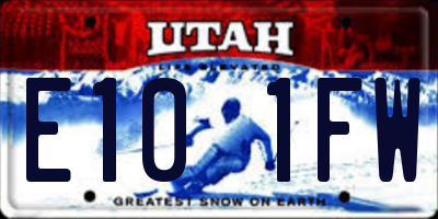 UT license plate E101FW
