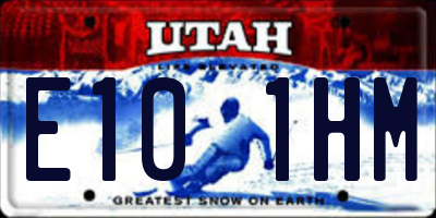 UT license plate E101HM