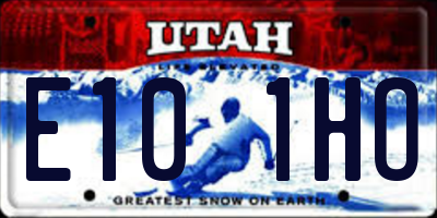 UT license plate E101HO