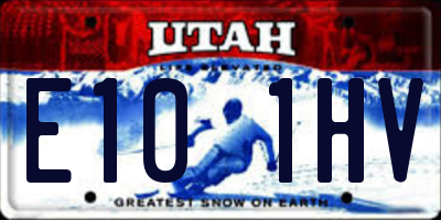 UT license plate E101HV