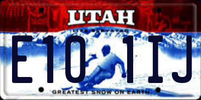 UT license plate E101IJ