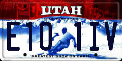 UT license plate E101IV