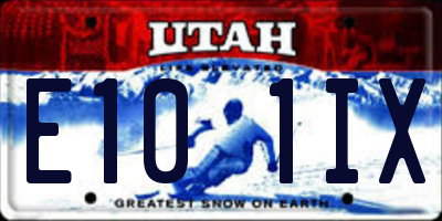 UT license plate E101IX