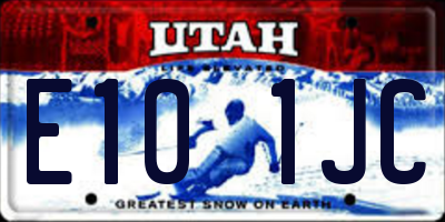 UT license plate E101JC