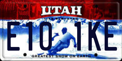 UT license plate E101KE