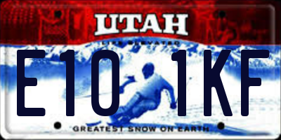 UT license plate E101KF