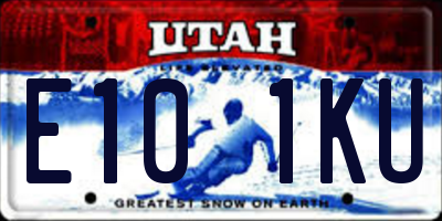 UT license plate E101KU