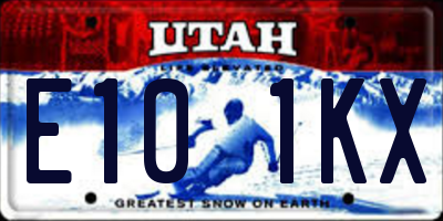 UT license plate E101KX