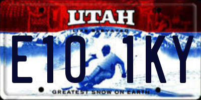 UT license plate E101KY