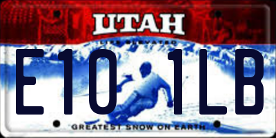 UT license plate E101LB