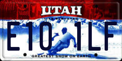 UT license plate E101LF