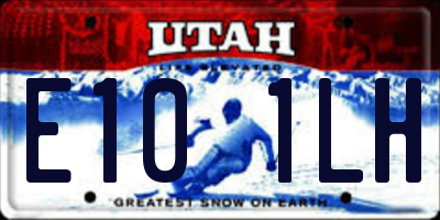 UT license plate E101LH
