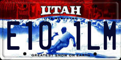 UT license plate E101LM
