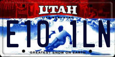 UT license plate E101LN