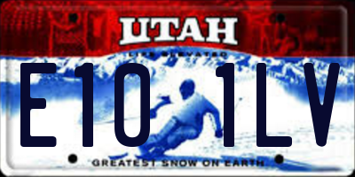 UT license plate E101LV