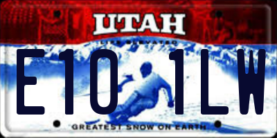 UT license plate E101LW