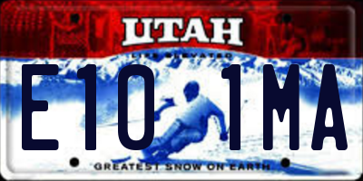 UT license plate E101MA