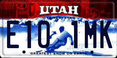 UT license plate E101MK