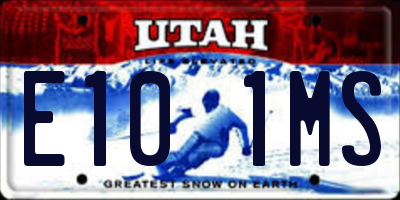 UT license plate E101MS