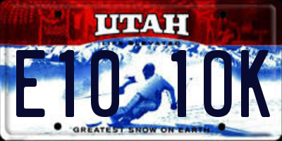 UT license plate E101OK