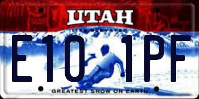 UT license plate E101PF