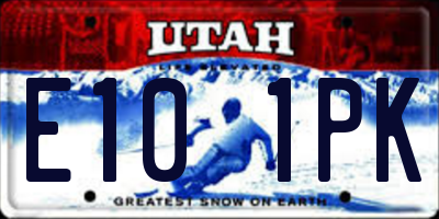 UT license plate E101PK