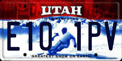 UT license plate E101PV